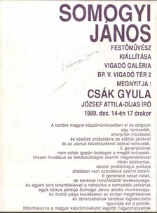BERECZKY LÓRÁND - Somogyi János festőművész kiállítása [antikvár]