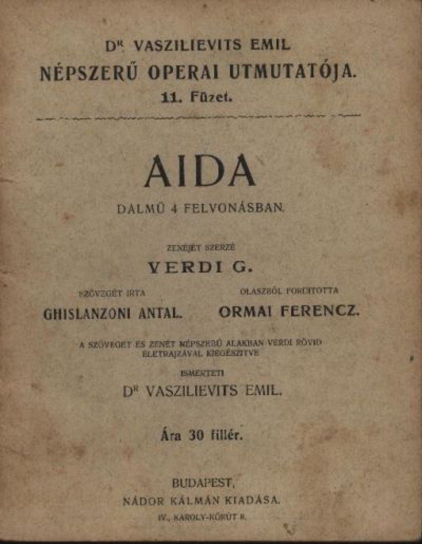 Vaszilievits Emil - Aida [antikvár]