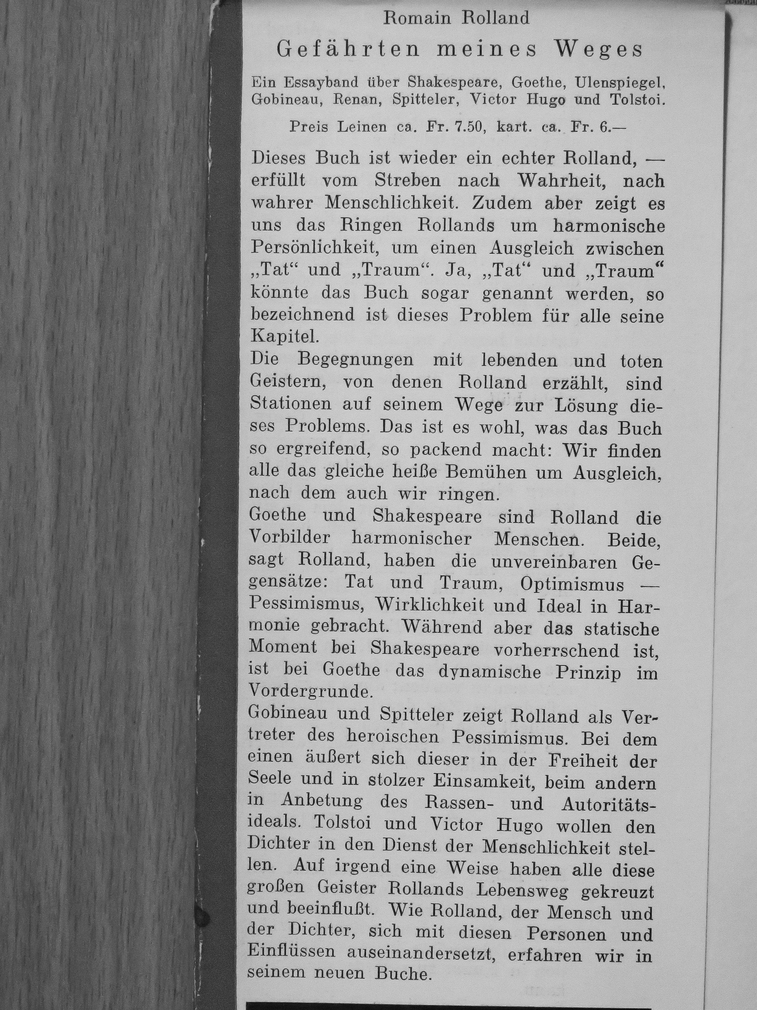 Romain Rolland - Gefährten meines Weges [antikvár]