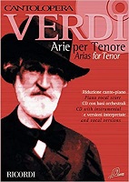 Verdi - CANTOLOPERA: VERDI ARIE PER TENORE INCLUDES A CD WITH FULL PERF.& ORCH.ACC.