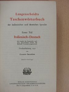 Langenscheidts Taschenwörterbuch der italienischen und deutschen Sprache/Langenscheidt Dizionario tascabile delle lingue italiana e tedesca [antikvár]