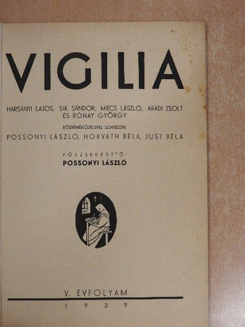 Baráth Ferenc - Vigilia 1939. január [antikvár]