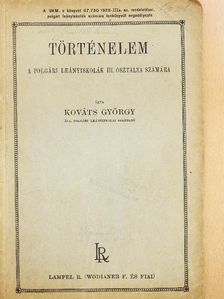 Kováts György - Történelem [antikvár]