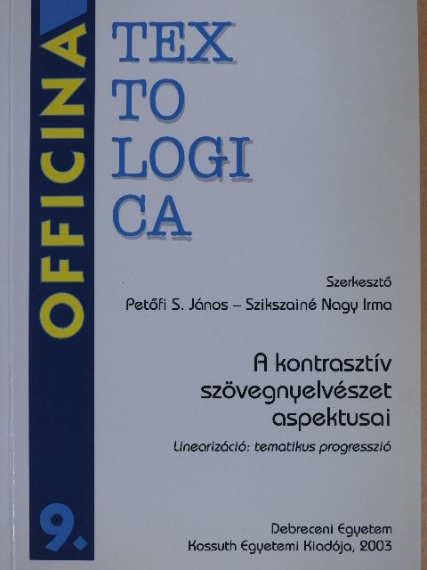 Boda I. Károly - A kontrasztív szövegnyelvészet aspektusai [antikvár]