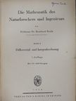 Professor Dr. Bernhard Baule - Die Mathematik des Naturforschers und Ingenieurs I. [antikvár]