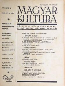 Csiszár Béla - Magyar Kultúra 1936. május 20. [antikvár]