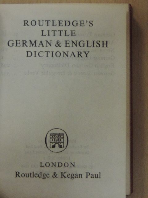 Routledge's Little German & English Dictionary [antikvár]