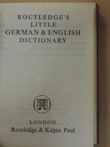 Routledge's Little German & English Dictionary [antikvár]