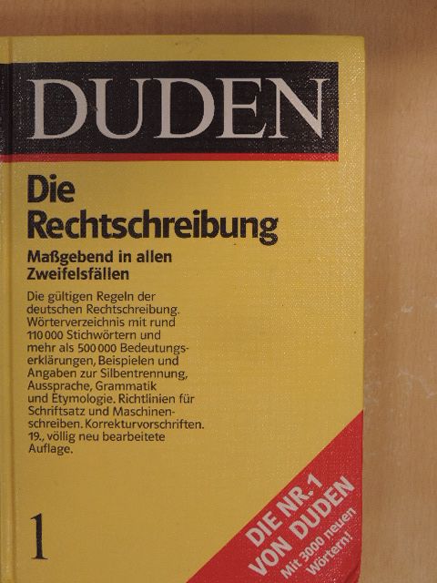 Duden 1 - Die Rechtschreibung [antikvár]