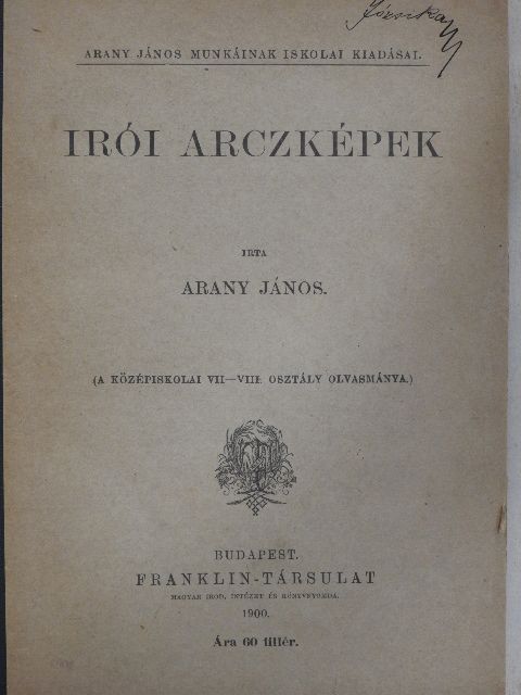 Arany János - Írói arczképek [antikvár]