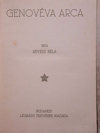 Révész Béla - Genovéva arca [antikvár]