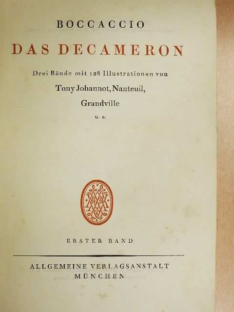 Boccaccio - Das Decameron I-III. [antikvár]