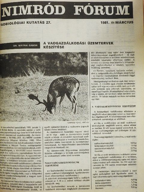 Dr. Gál János - Nimród Fórum 1981-1986. (vegyes számok) (23 db)/Nimród karácsonyi melléklete 1981-1986. [antikvár]