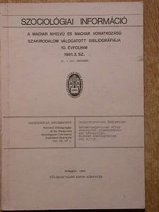 Szociológiai információ 1981/2. [antikvár]