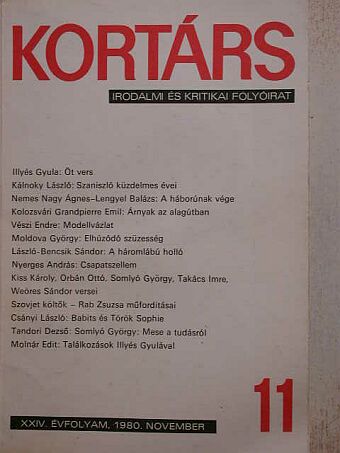 Csányi László - Kortárs 1980. november [antikvár]