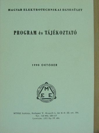 Program és tájékoztató 1990. október [antikvár]