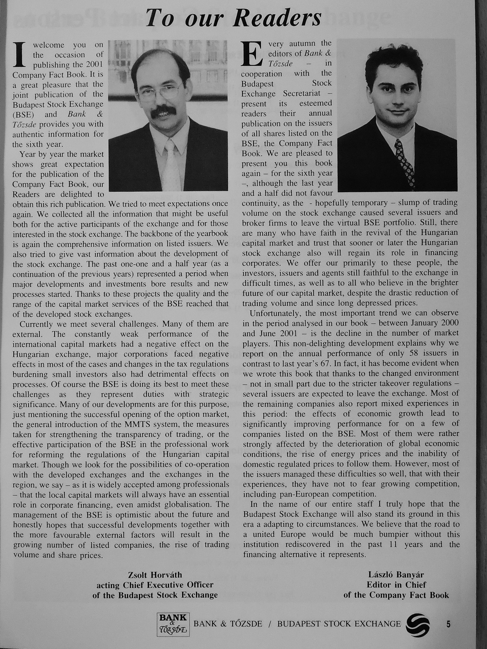 Brückner Gergely - Company Fact Book 2001 [antikvár]