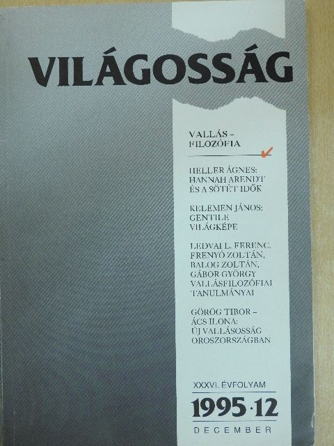 Ács Ilona - Világosság 1995. december [antikvár]