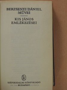 Berzsenyi Dániel - Berzsenyi Dániel művei/Kis János emlékezései [antikvár]