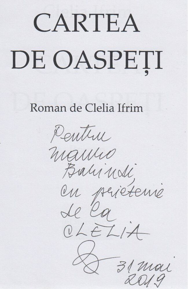 Clelia Ifrim - Cartea de Oaspeti (Dedikált) [antikvár]