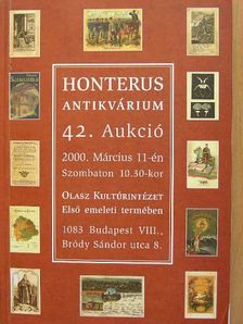 Honterus Antikvárium 42. Aukció [antikvár]