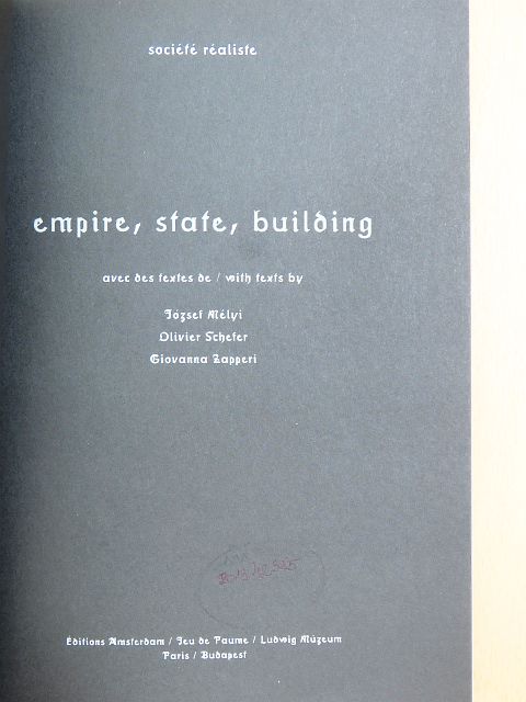 Giovanna Zapperi - Empire, state, building [antikvár]