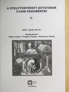 Dömötör Adrienne - A nyelvtörténeti kutatások újabb eredményei V. [antikvár]