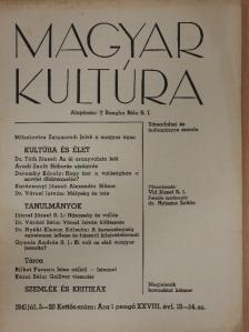 Aradi Zsolt - Magyar Kultúra 1941. július 5-20. [antikvár]