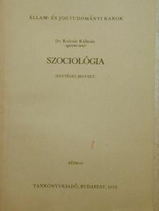 Dr. Kulcsár Kálmán - Szociológia [antikvár]