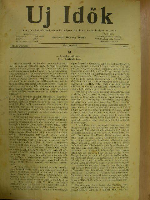 Ifj. Ambrózy Ágoston - Uj Idők 1941. (nem teljes évfolyam) [antikvár]