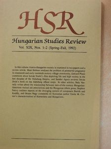 Blair R. Holmes - Hungarian Studies Review Spring-Fall, 1992 [antikvár]