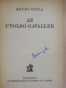 Krúdy Gyula - Az utolsó gavallér/Velszi herceg [antikvár]
