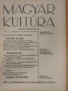 Cser László S. J. - Magyar Kultúra 1941. augusztus 5-20. [antikvár]