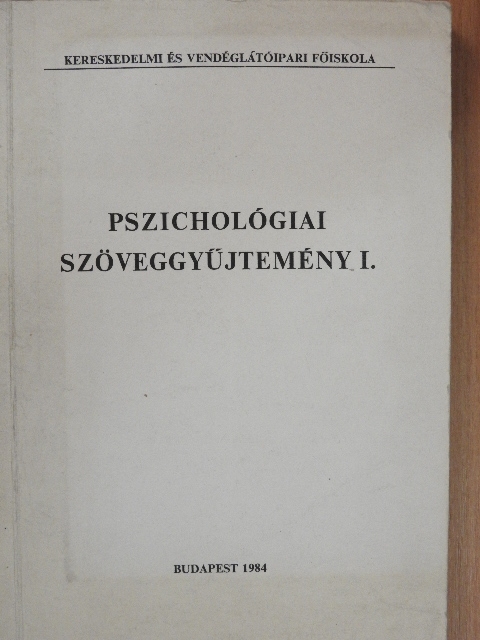 Carl G. Jung - Pszichológiai szöveggyűjtemény I. [antikvár]