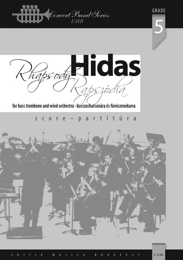 HIDAS FRIGYES - RAPSZÓDIA BASSZUSHARSONÁRA ÉS FÚVÓSZENEKARRA,PARTITURA