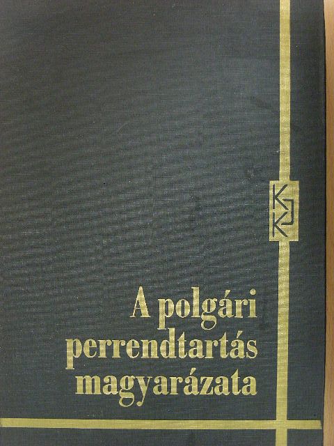 Dr. Bacsó Jenő - A polgári perrendtartás magyarázata [antikvár]
