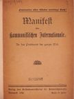 Manifest der kommunistischen Internationale (gótbetűs) [antikvár]
