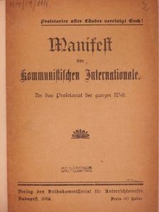 Manifest der kommunistischen Internationale (gótbetűs) [antikvár]