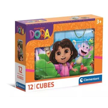 Clementoni: Dóra, a felfedező mesekocka - 12 db-os