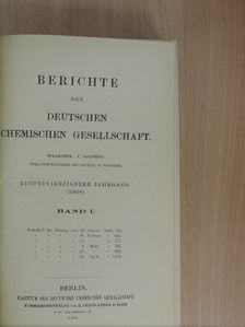 A. Bach - Berichte der Deutschen Chemischen Gesellschaft 1908/I-II. [antikvár]
