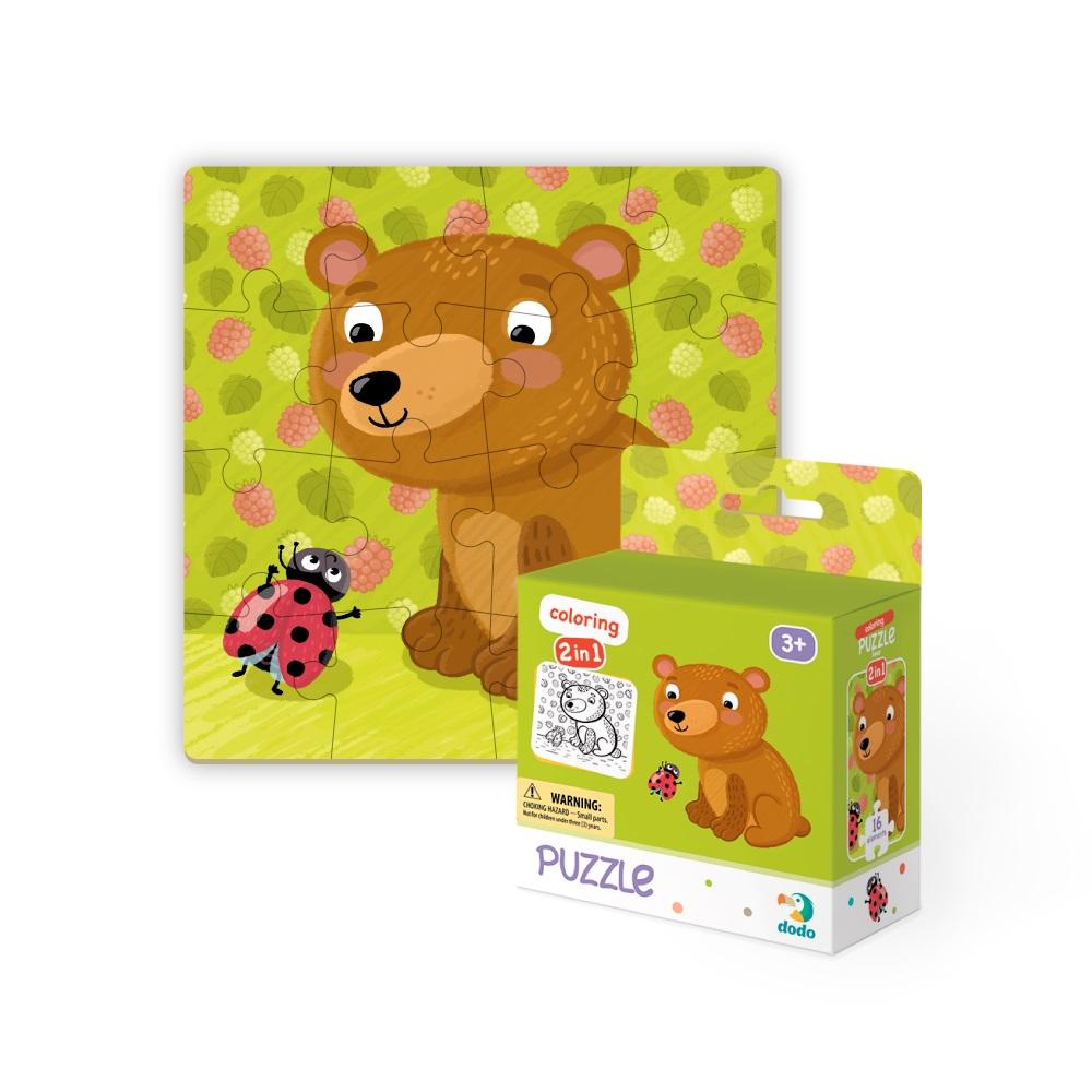 DODO - DODO PUZZLE + SZINEZŐ MEDVEBOCS 16 DB 3+