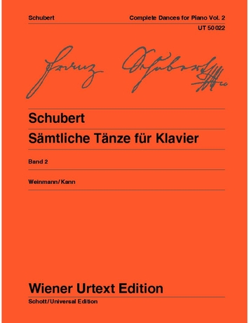 Franz Schubert - SAEMTLICHE TAENZE FÜR KLAVIER BAND 2 (WEINMANN/KANN) WIENER URTEXT EDITION