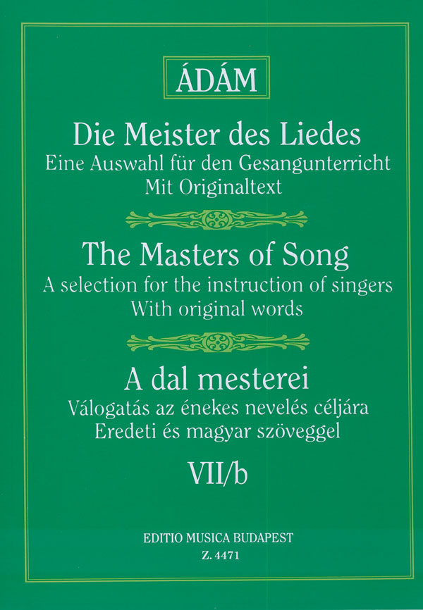 ÖSSZEÁLLÍTOTTA ÁDÁM JENŐ - A DAL MESTEREI VII/B, SCHUBERT MŰVEI (MAGAS HANGRA)