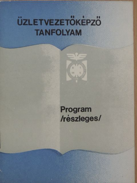 Vendéglátó üzletvezető tanfolyam program [antikvár]