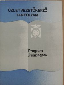 Vendéglátó üzletvezető tanfolyam program [antikvár]