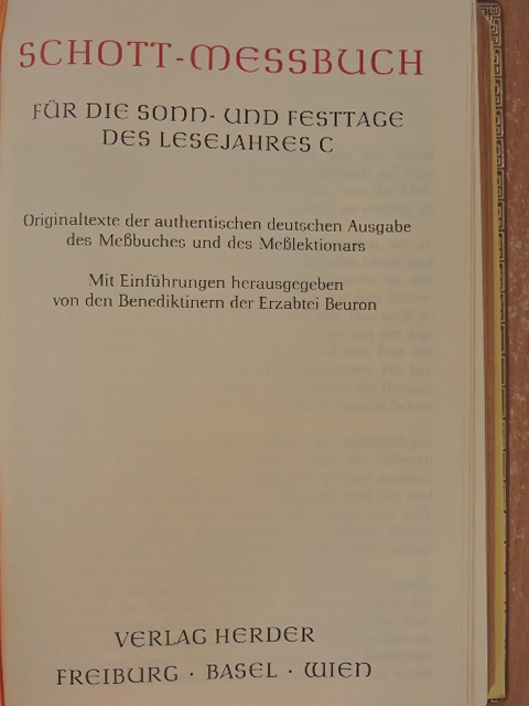 Schott-Messbuch [antikvár]