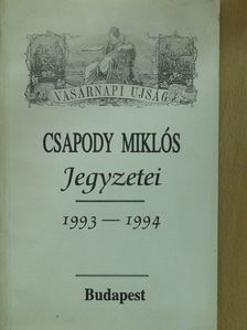 Csapody Miklós - Csapody Miklós Jegyzetei (dedikált példány) [antikvár]