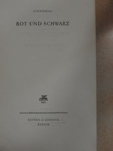 Stendhal - Rot und Schwarz [antikvár]