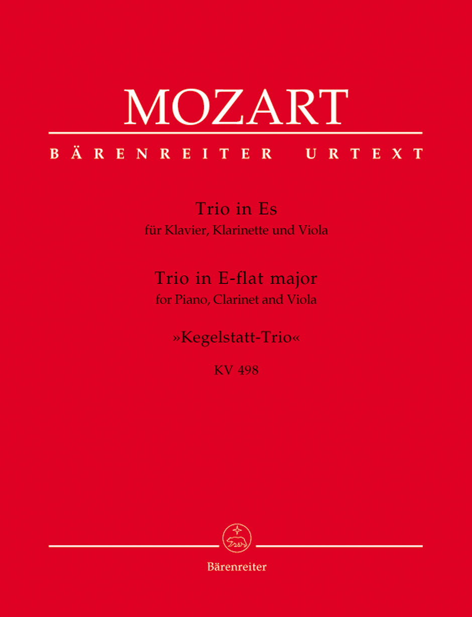 MOZART, W,A, - TRIO IN ES FÜR KLAVIER,KLARINETTE UND VIOLA "KEGELSTATT-TRIO" KV 498 URTEXT