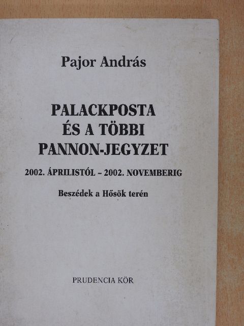 Pajor András - Palackposta és a többi Pannon-jegyzet [antikvár]